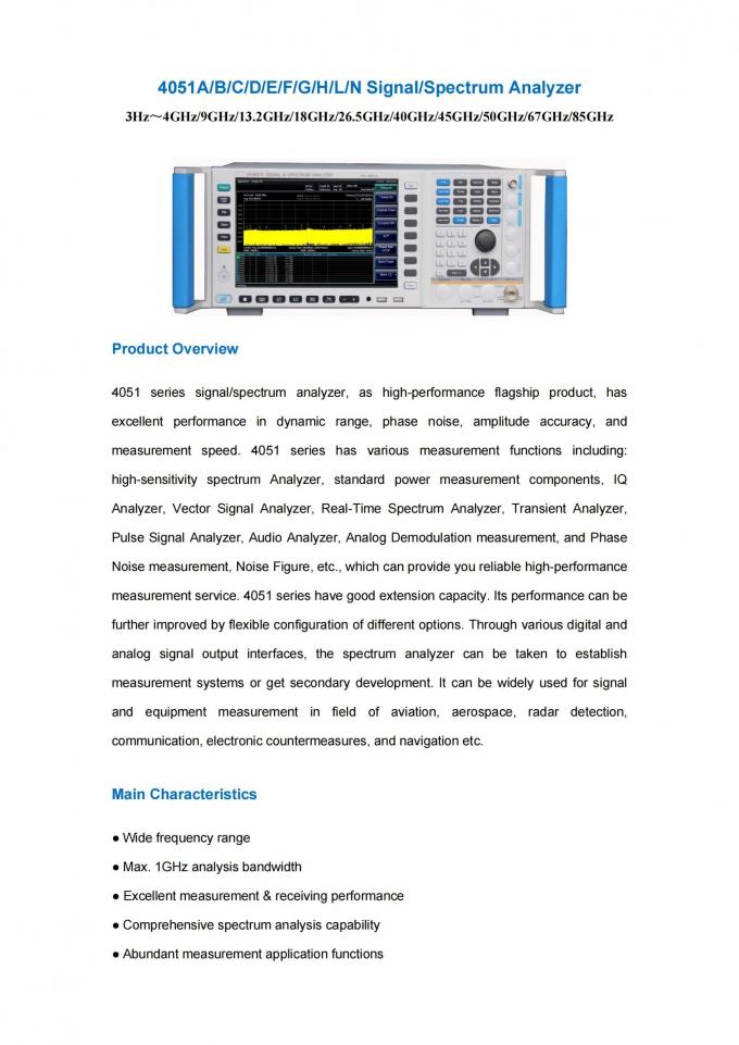 सीयर 4051 Series Spectrum Analyzer side view