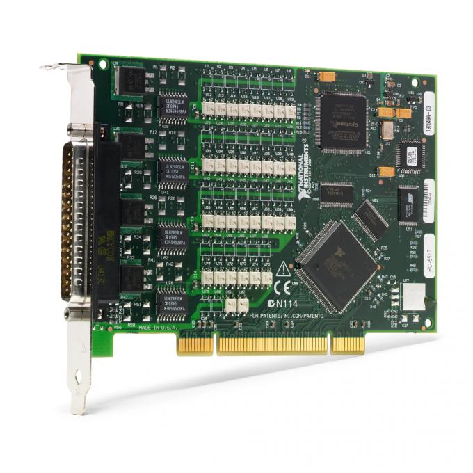 Front view of الصكوك الوطنية PCI-6517 Digital I/O Device showing connector interface
