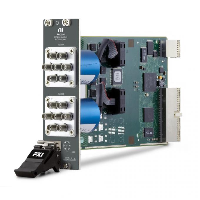 Side view of National Instruments PXI-2596 PXI RF Multiplexer Switch โมดูล