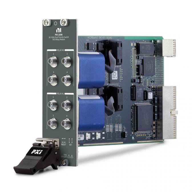 Front view of National Instruments PXI-2598 PXI Transfer Switch โมดูล