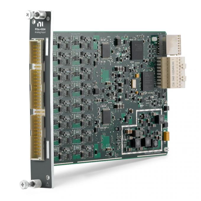 Front view of الصكوك الوطنية PXIe-4304 PXI Analog Input Module
