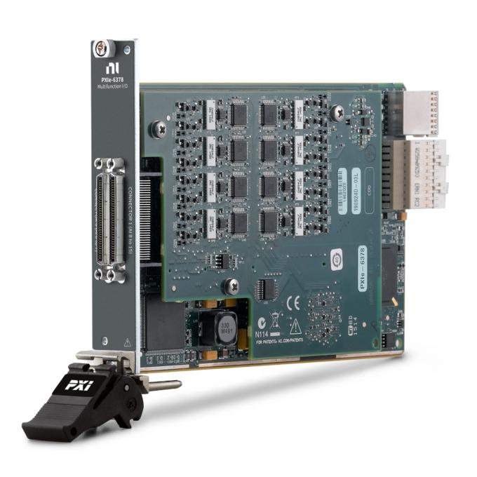 Side view of الصكوك الوطنية PXIe-6378 PXI Multifunction I/O Module