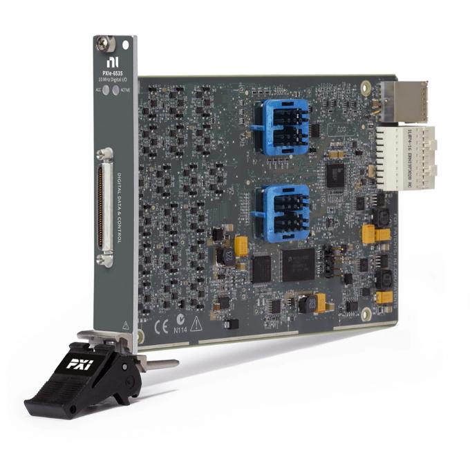 Side view of الصكوك الوطنية PXIe-6535 PXI Digital I/O Module