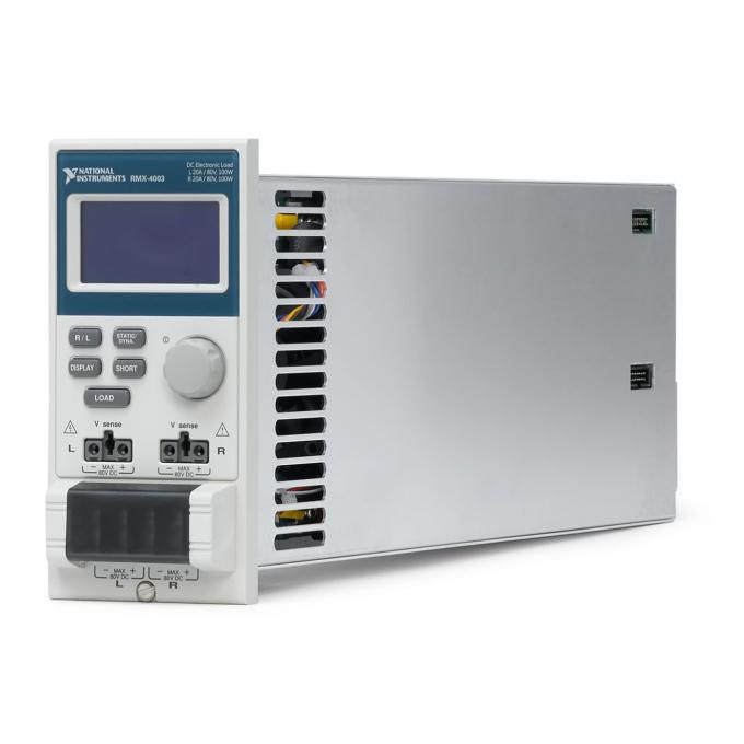 Front view of 내쇼날인스트루먼트 RMX-4003 Electronic Load Device showing control panel and display