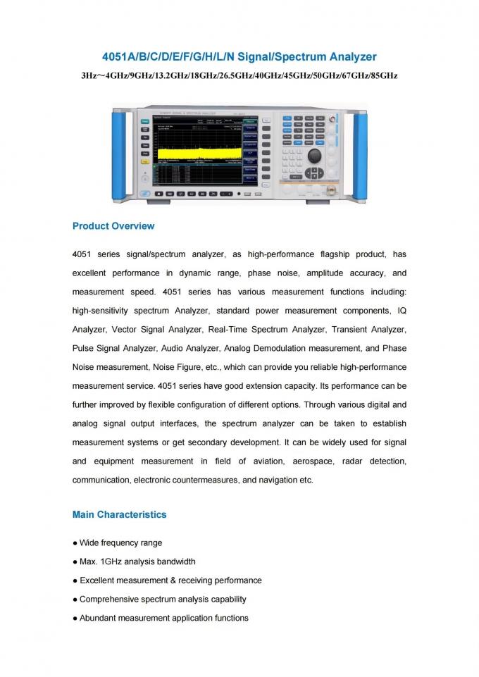 सीयर 4051E Spectrum Analyzer side view